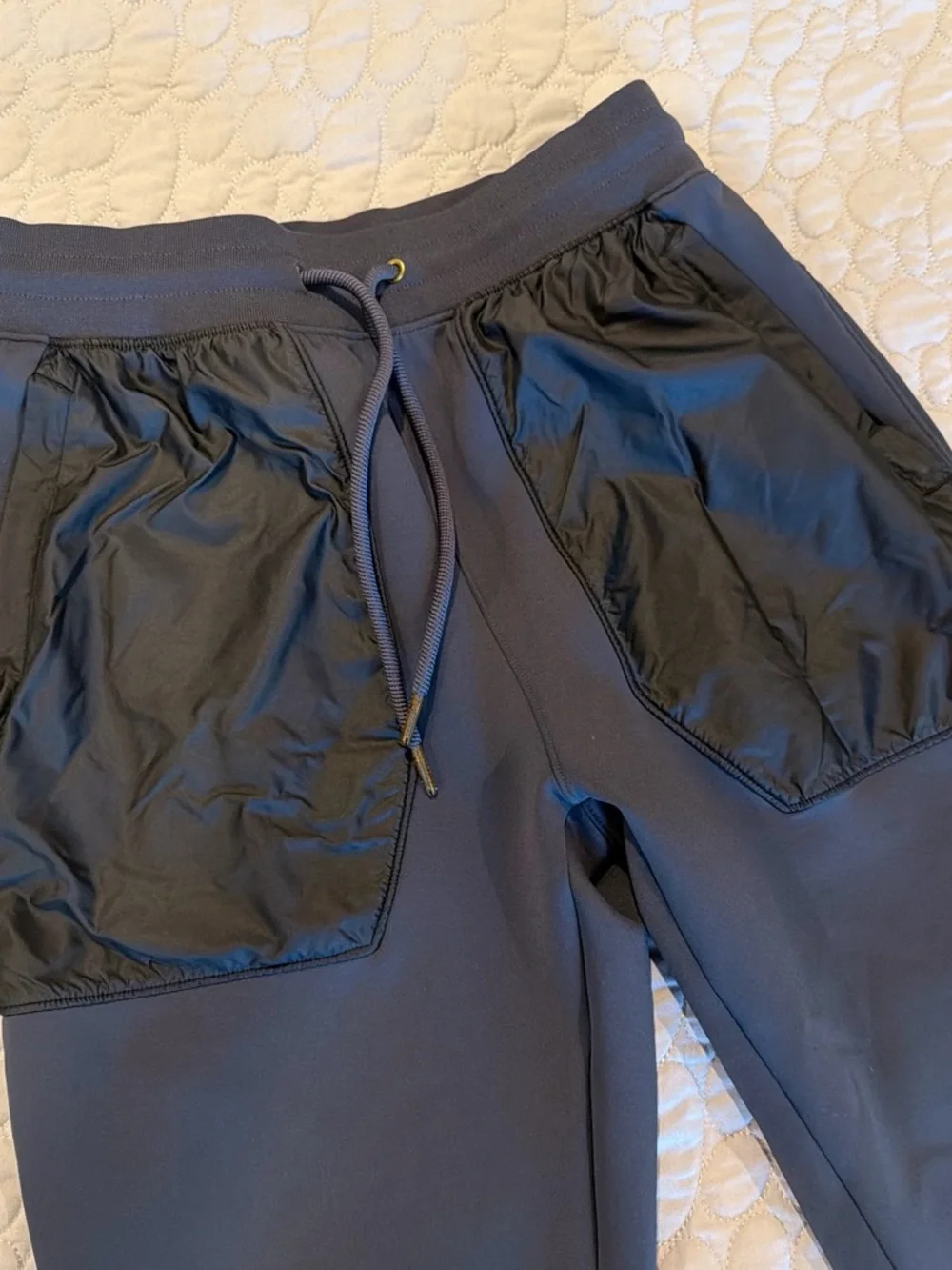Under Armour Men's Charcoal Gray Joggers with Black Patch Pockets